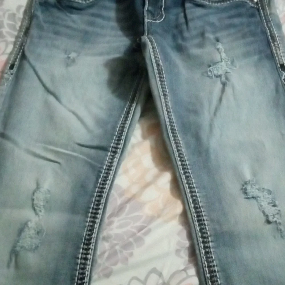 Rock Revival Jeans Mens 32x35 slim straight - Picture 3 of 5